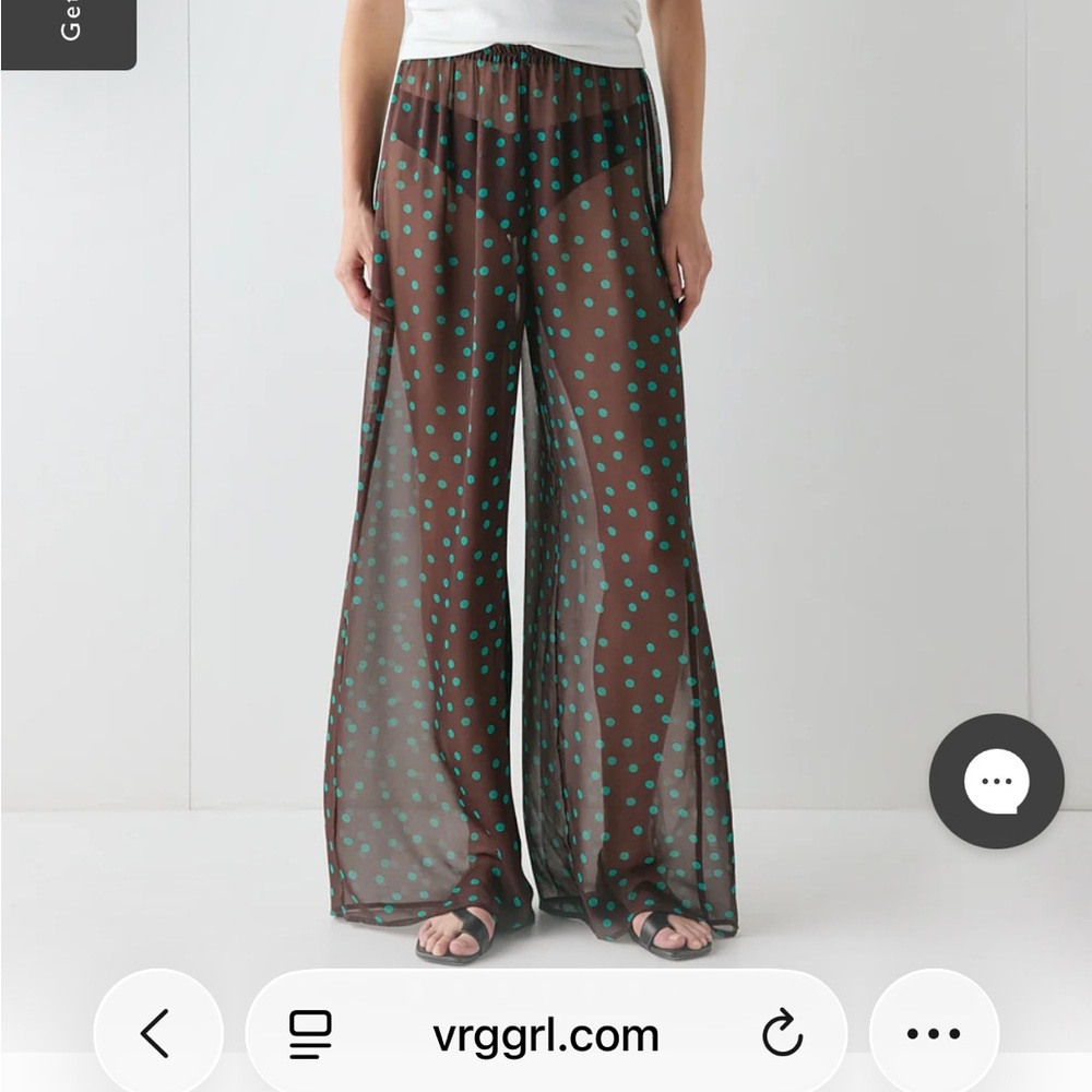VRG GRL RAYA SHEER PANTS POLKA DOT